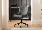 Luxe Grey Velvet Office Chair - room